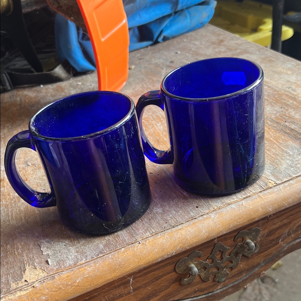 Cobalt blue mugs